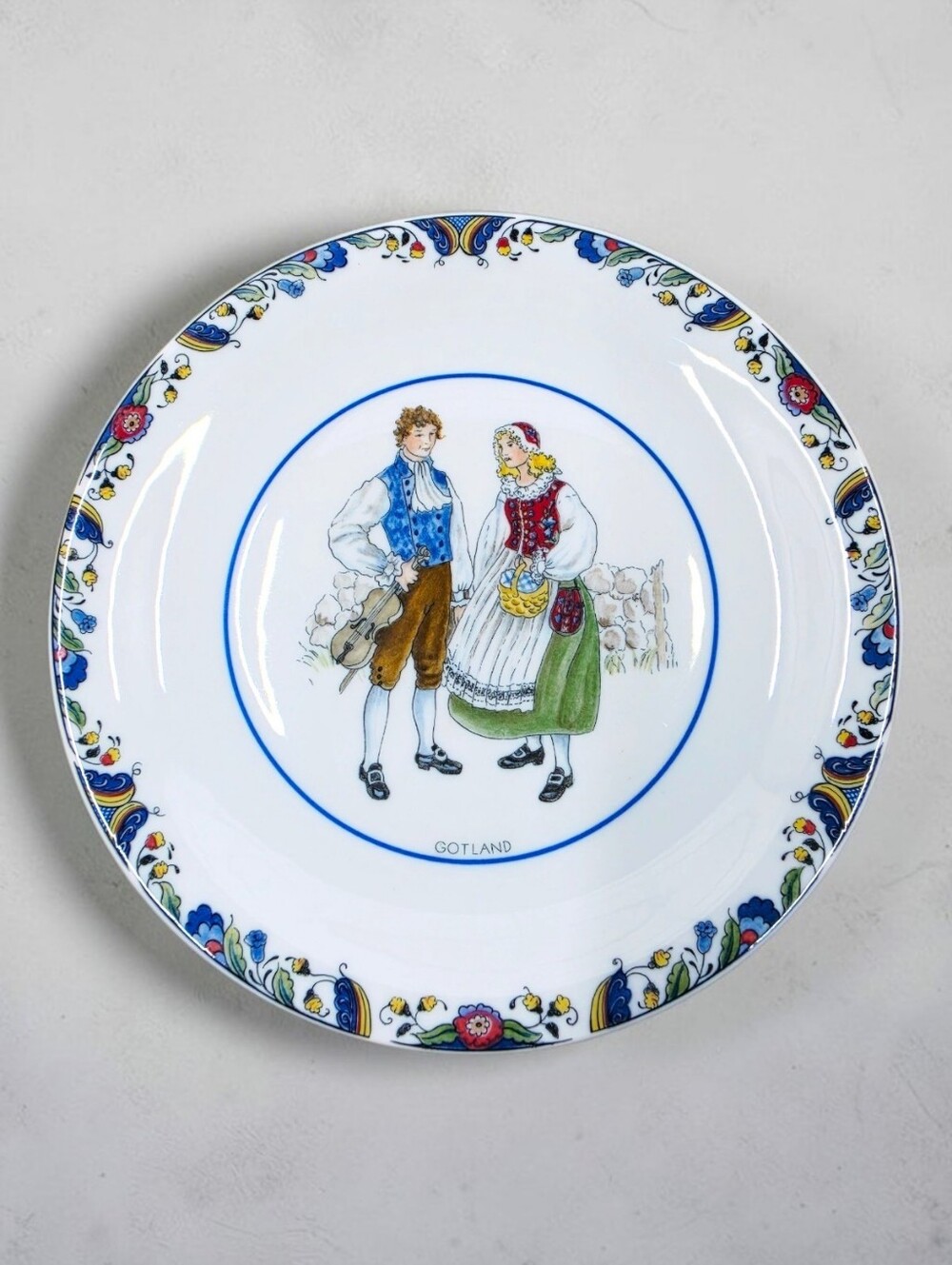 Rorstrand Appetizer Dessert Plate Swedish National Costumes Gotland Porcelain